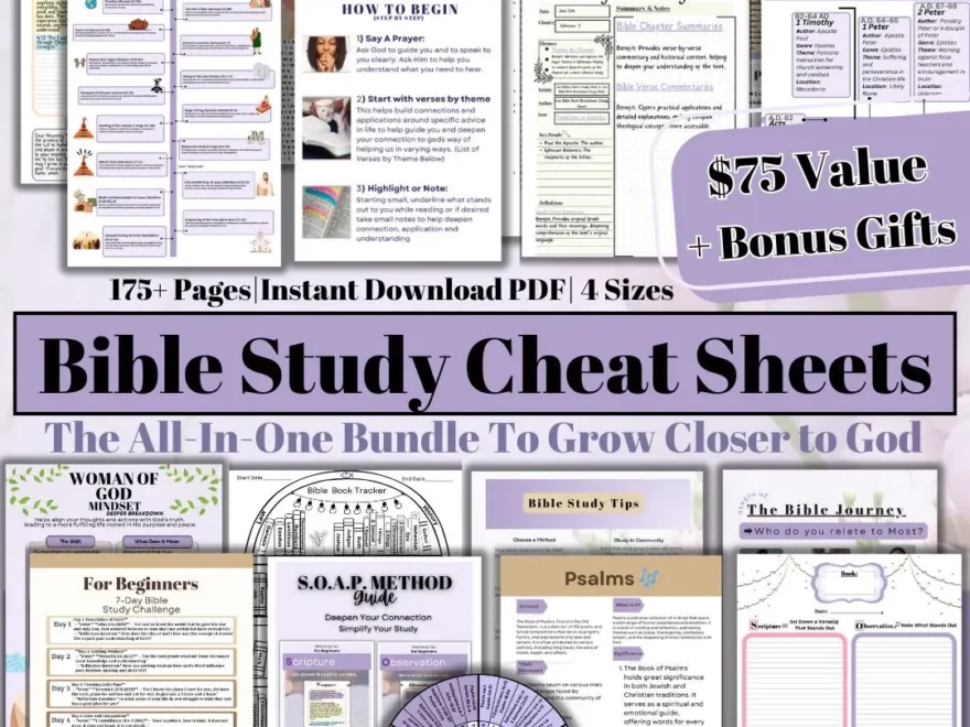 Printable And Digital Bible Study Cheat Sheets Book Summaries