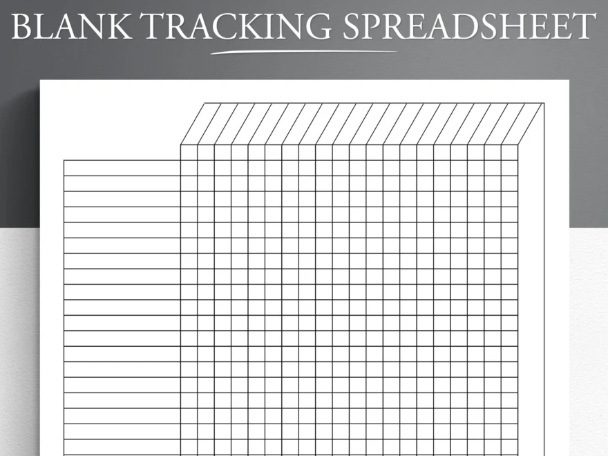 Printable Blank Tracking Spreadsheet Printable PDF Excel Google Sheets Etsy