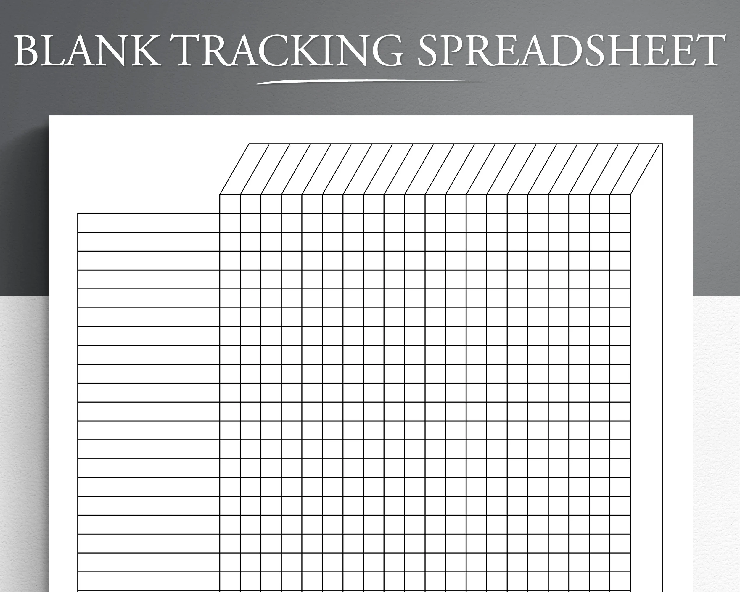 Printable Blank Tracking Spreadsheet Printable PDF Excel Google Sheets Etsy