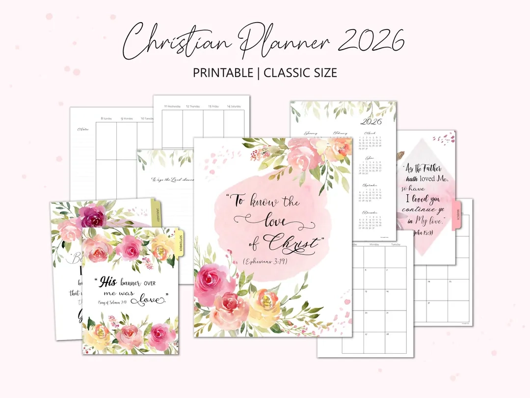 2026 Christian Planner Printable