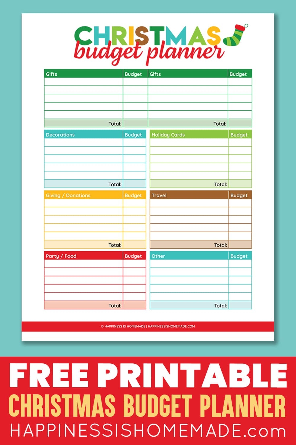 Christmas Budget List Printable Christmas Budget List Printable