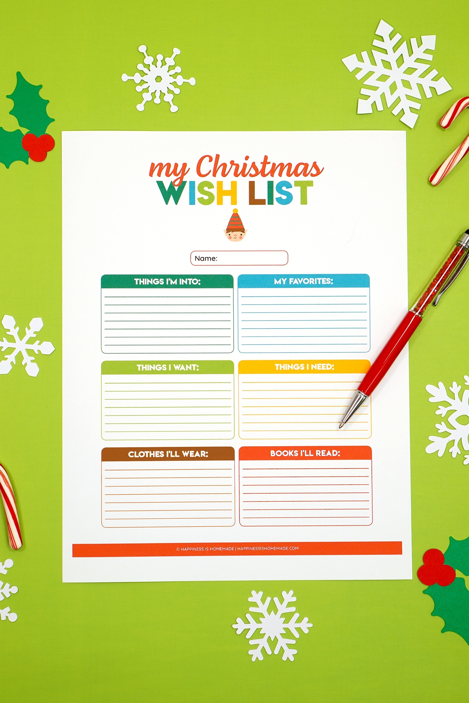 Printable Christmas Wish List For Kids amp Adults Happiness Is Printable Christmas Wish List For Kids amp Adults Happiness Is