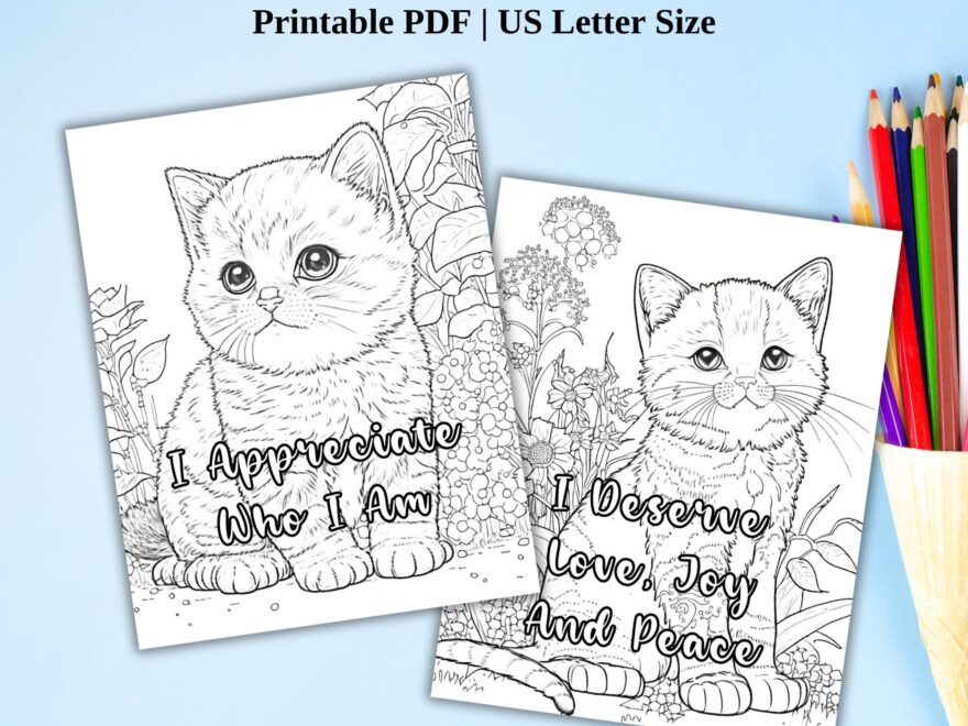Printable Coloring Pages For Adults amp Kids Cat Coloring Poster
