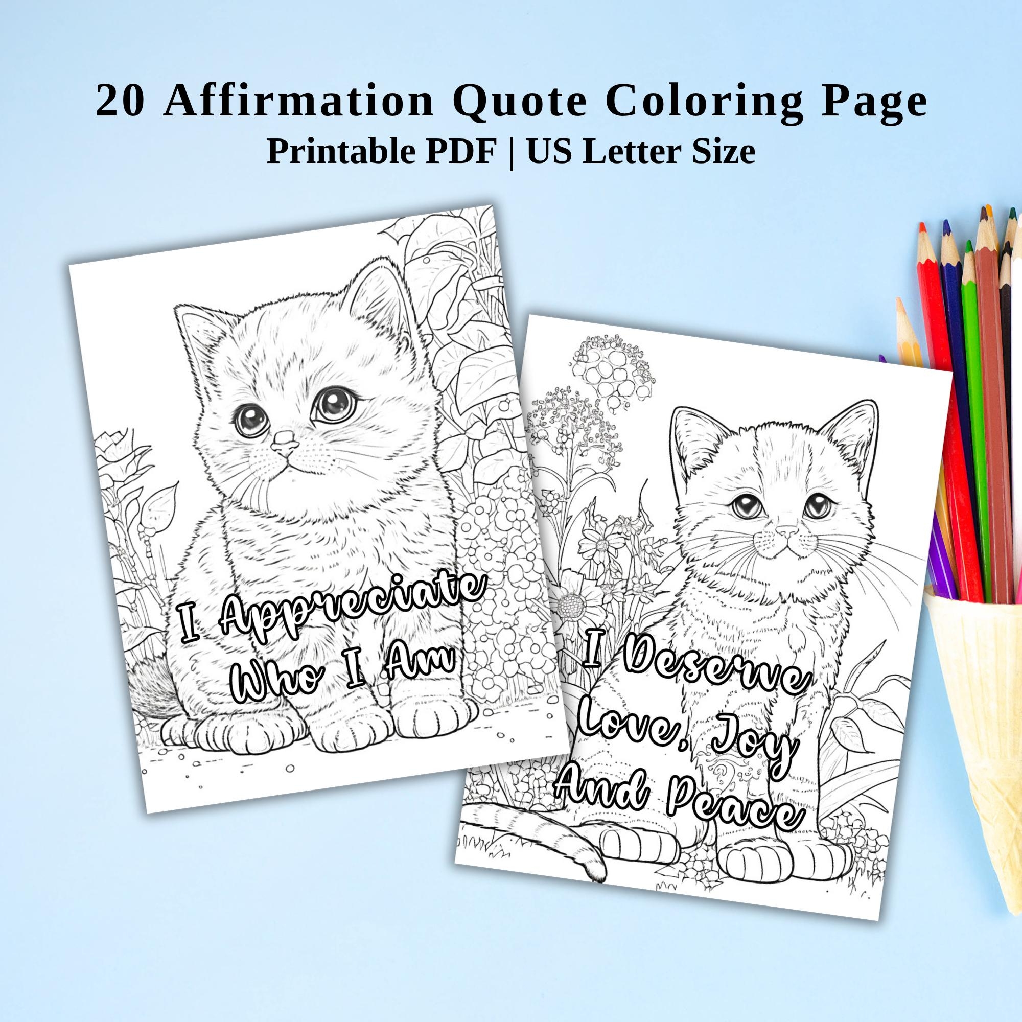 Printable Coloring Pages For Adults amp Kids Cat Coloring Poster 