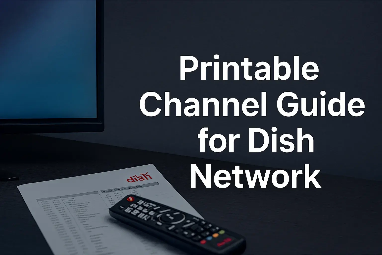 Free Printable Dish Channel Guide Free Printable Dish Channel Guide