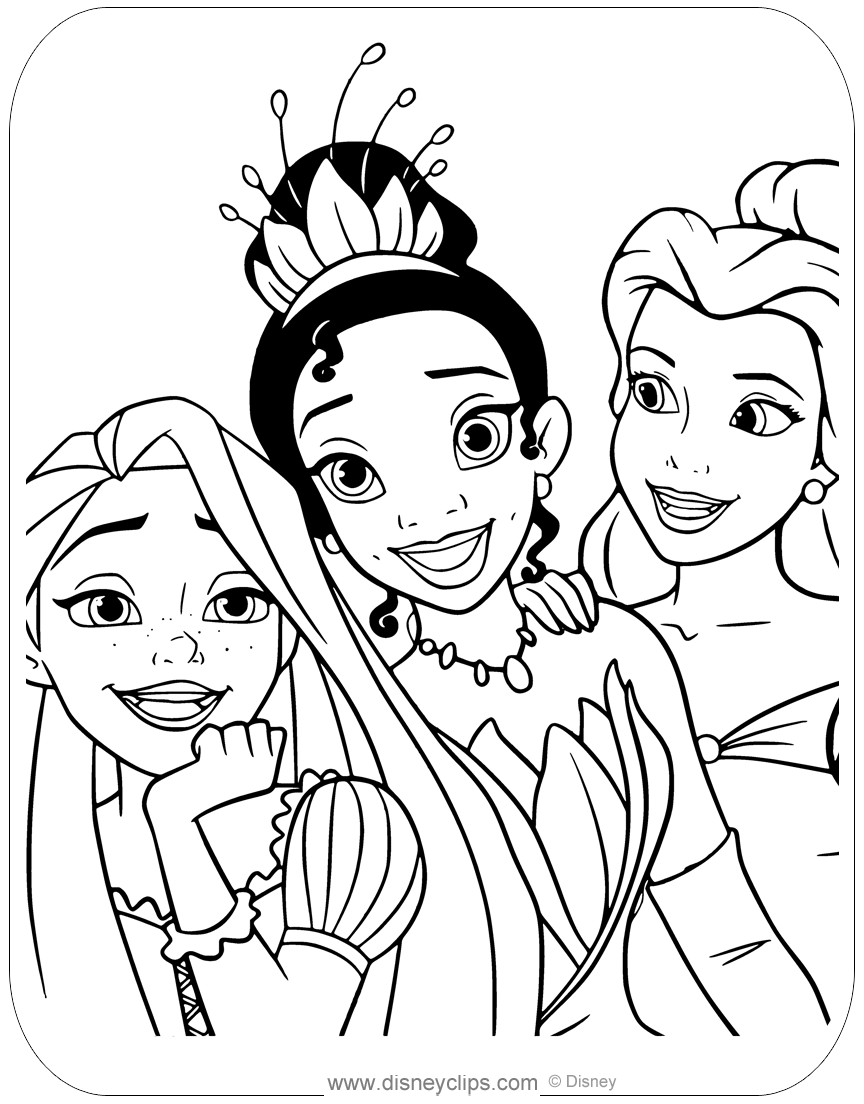 Printable All Princess Coloring Sheet Printable All Princess Coloring Sheet