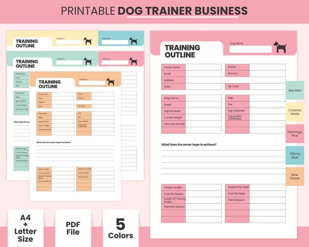 Free Printable Planners For Puppy Business