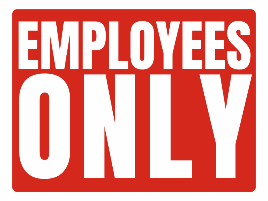 Printable Employees Only Sign FREE PDF