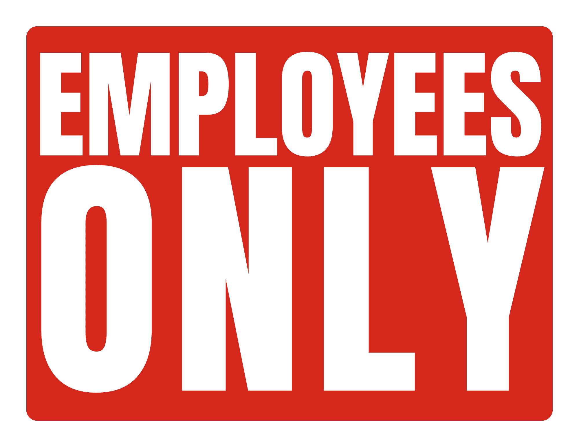 Printable Employees Only Sign FREE PDF
