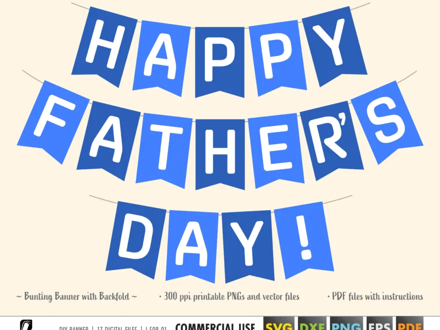 Printable Father s Day Banner Pdf Happy Father s Day Banner