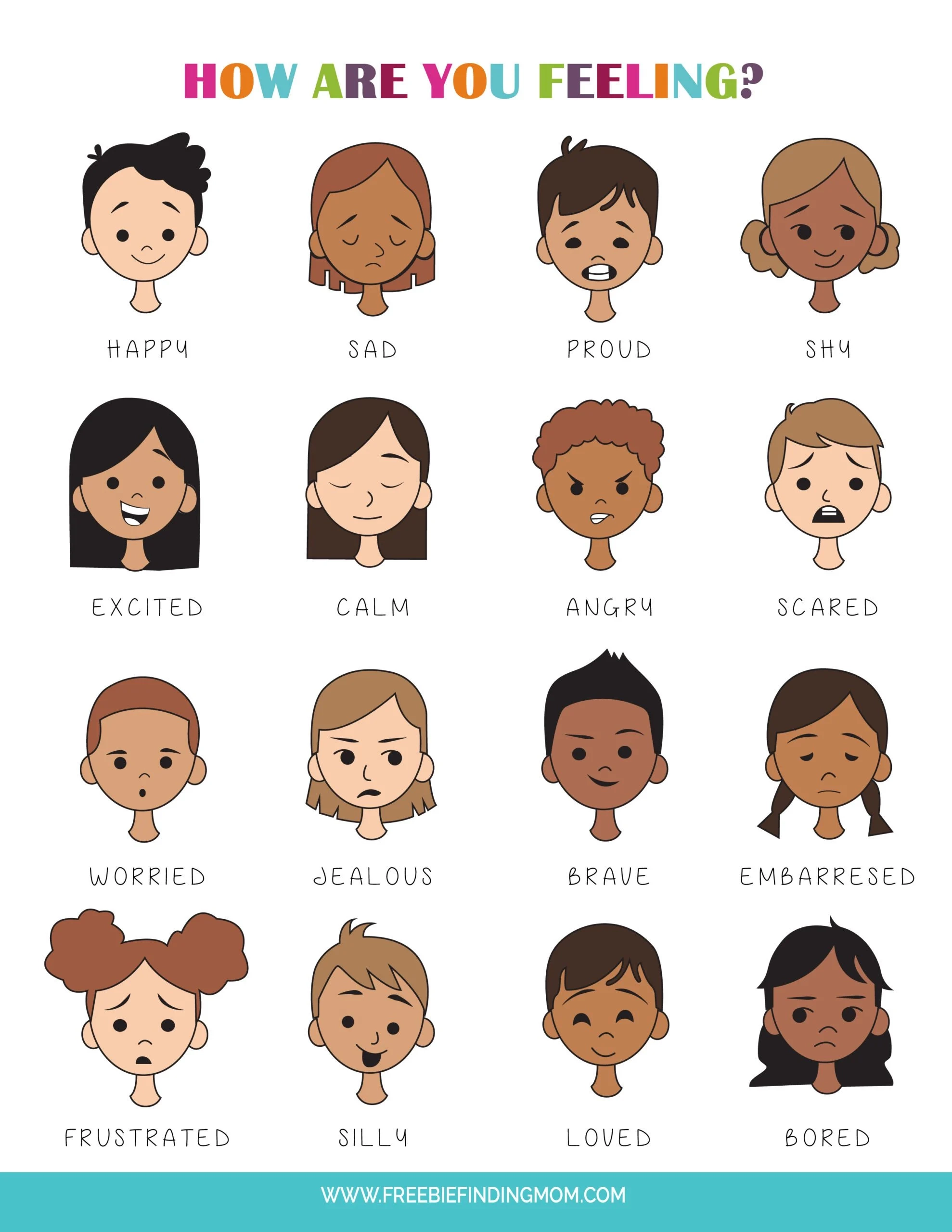 Free Printable Emotions Chart