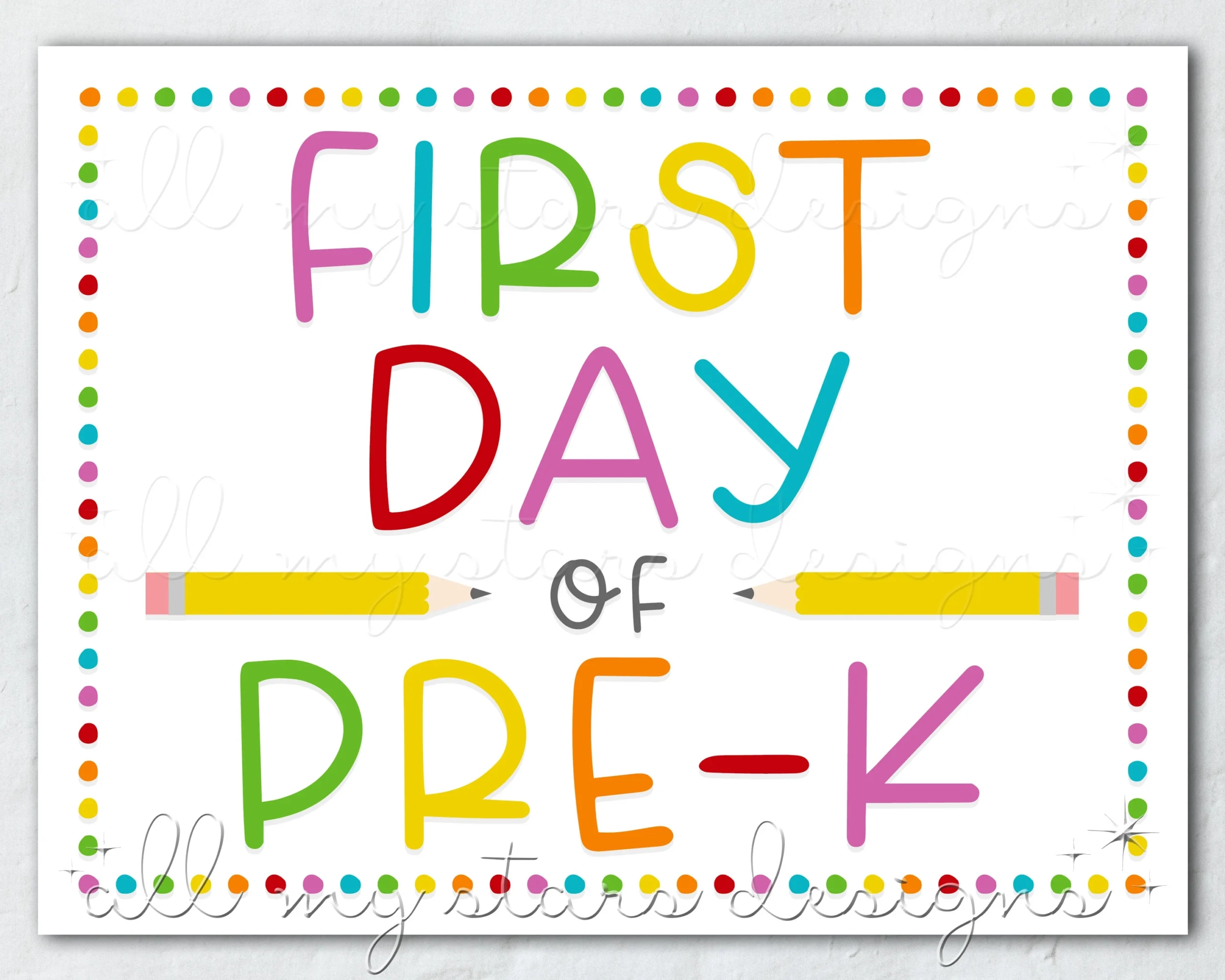 PRINTABLE First Day Of Pre k Sign Instant Download Colorful Back To School Photo Sign Rainbow Dots Cute Back To School Prop Etsy PRINTABLE First Day Of Pre k Sign Instant Download Colorful Back To School Photo Sign Rainbow Dots Cute Back To School Prop Etsy