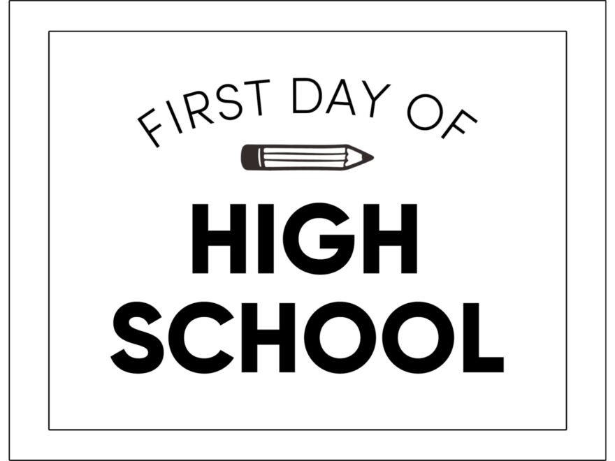 Printable First Day Of School Signs Paper Trail Design