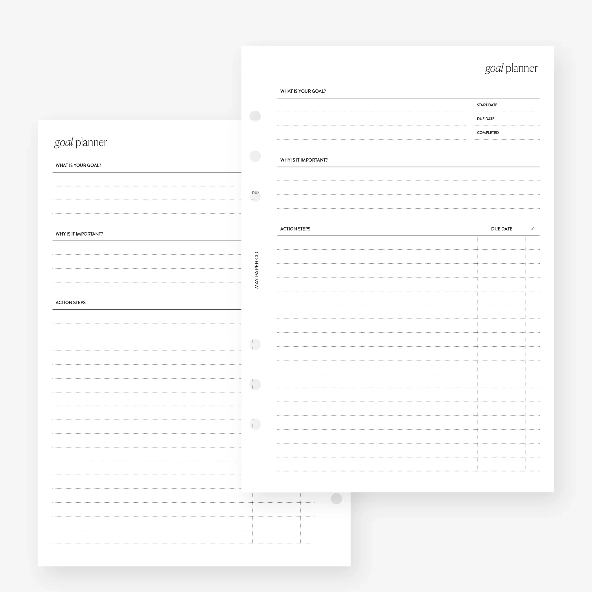 Printable Daily Goal Planner Printable Daily Goal Planner
