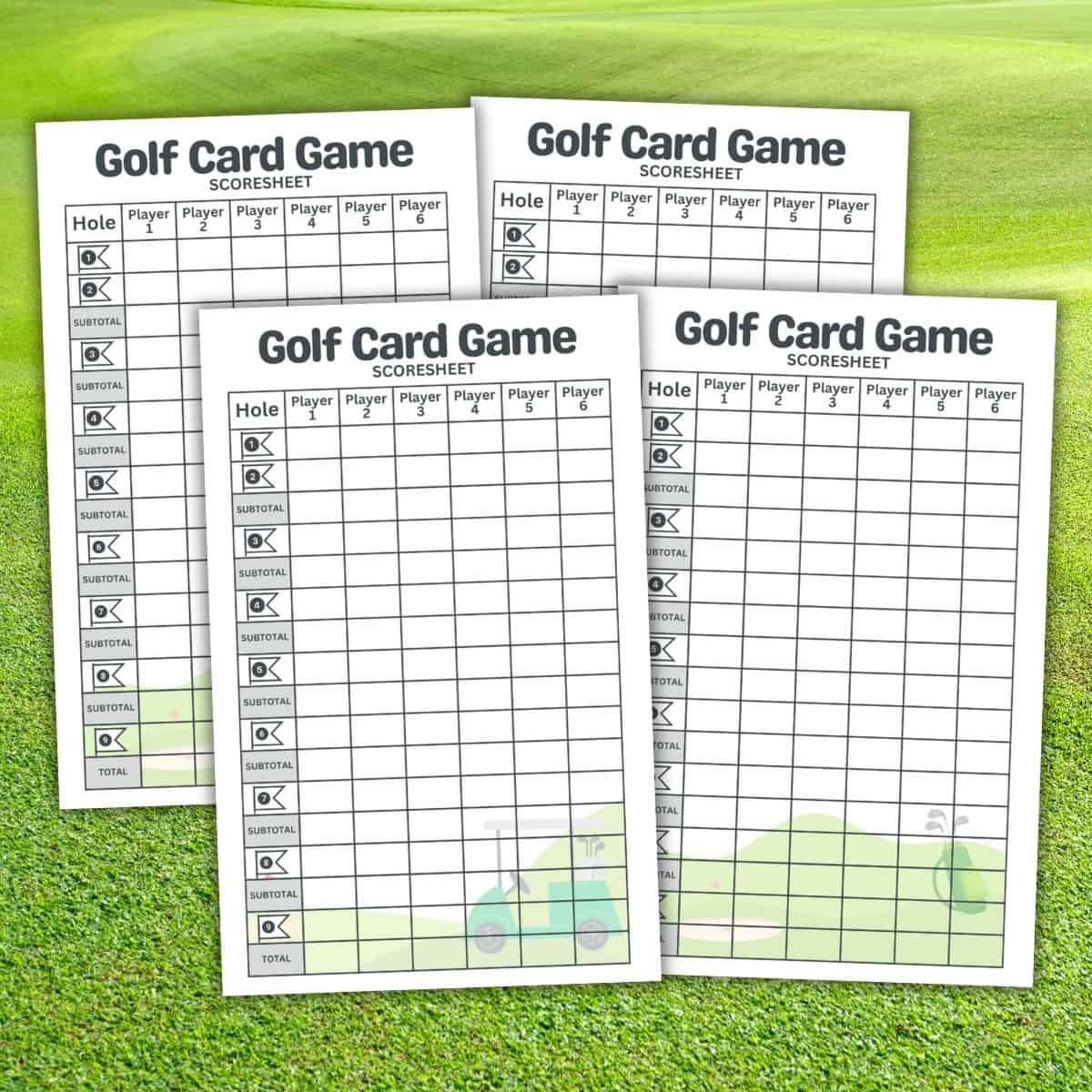 Printable Golf Score Sheets