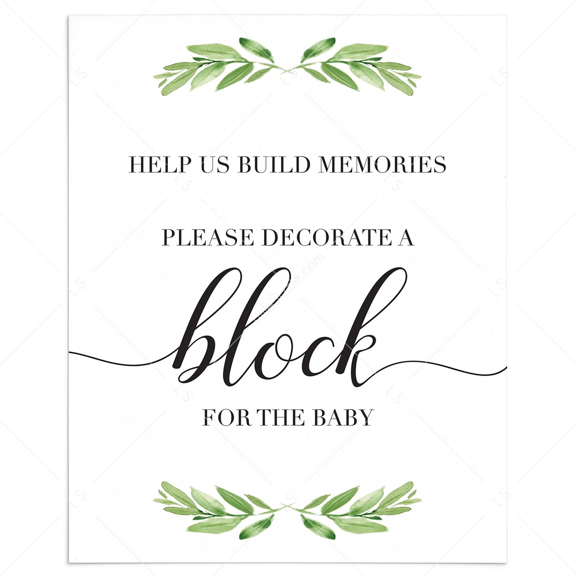 Decorate A Block Sign Printable Decorate A Block Sign Printable