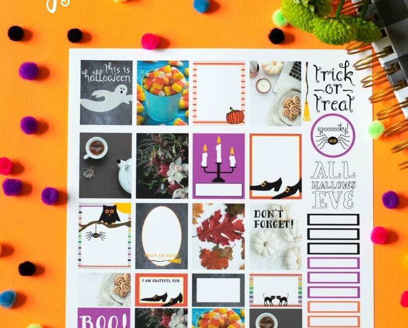 Printable Halloween Planner Stickers Carrie Elle