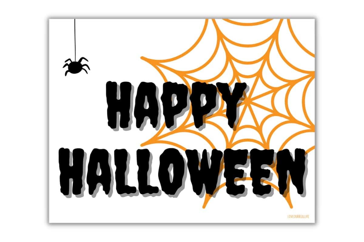 Printable Happy Halloween Sign 19 FREE Printables Love Our Printable Happy Halloween Sign 19 FREE Printables Love Our