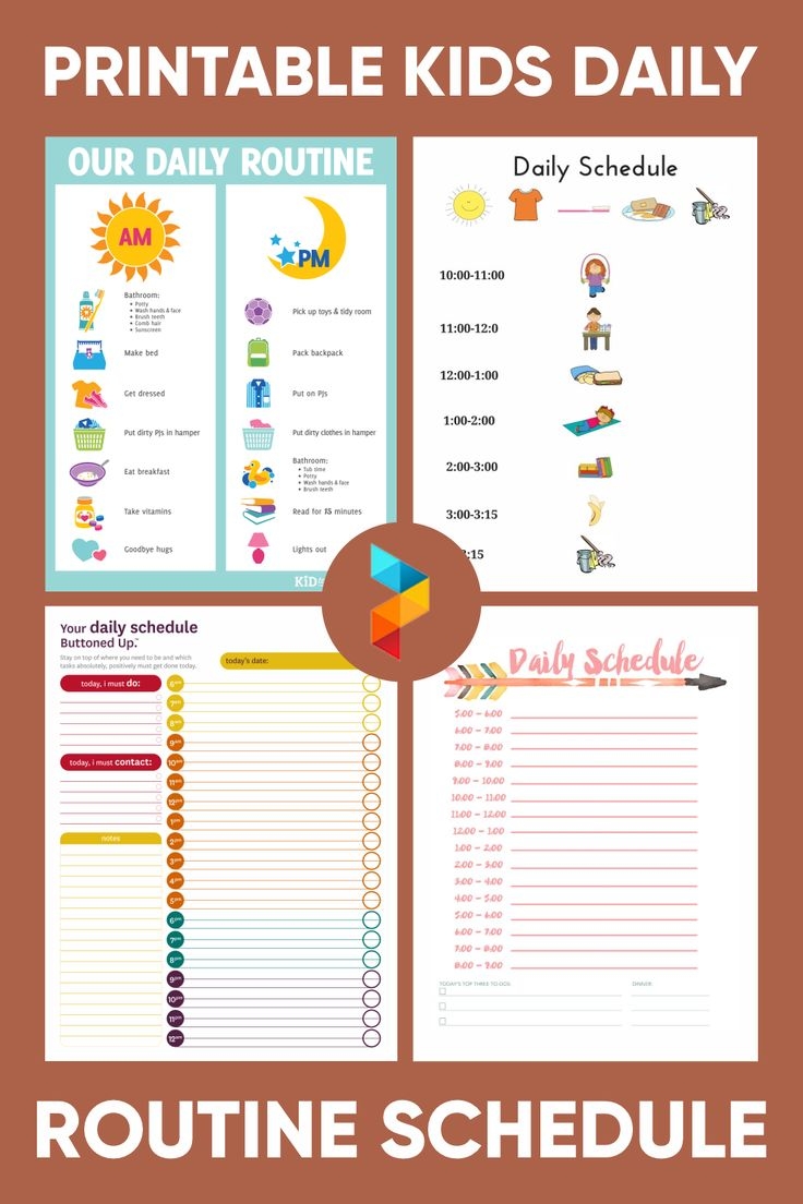 Printable Child Daily Schedule Printable Child Daily Schedule
