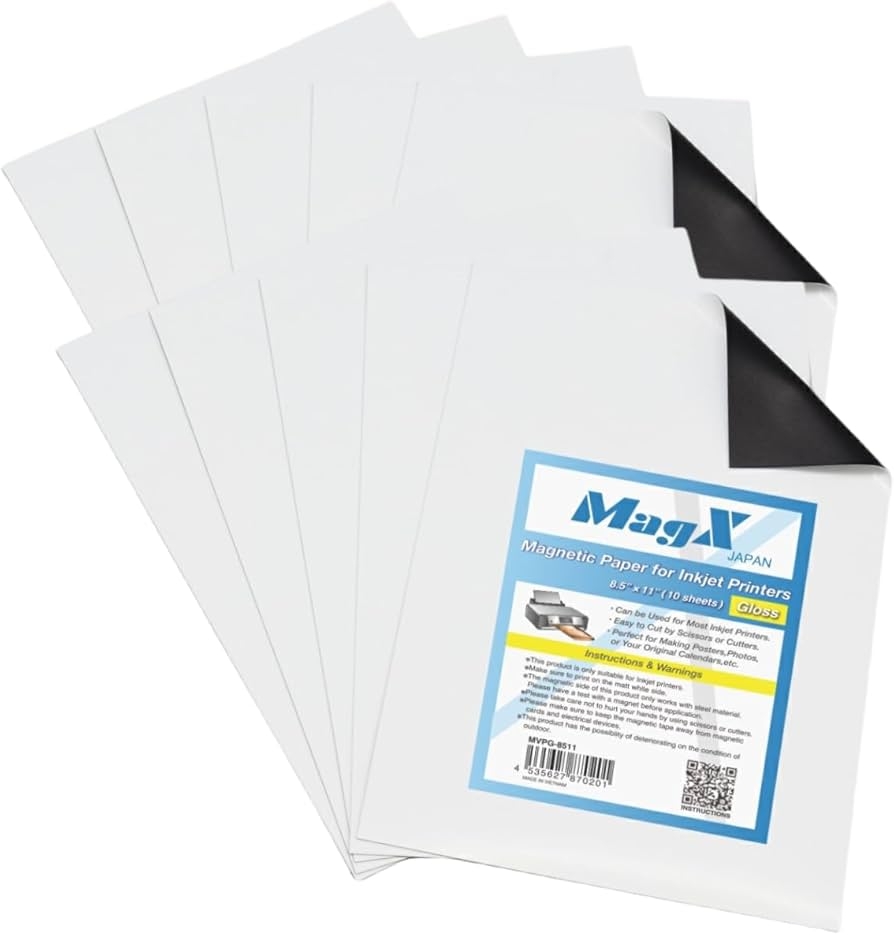 Printable Magnetic Sheets Inkjet Printable Gloss Paper 8 5 X 11 Inch White Design amp Print Magnetic Sheets Magnetic Paper For Inkjet Printer 10 
