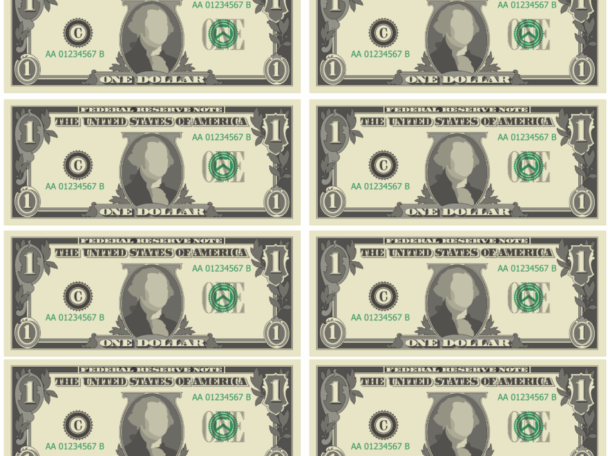 Printable Money One Dollar Bill