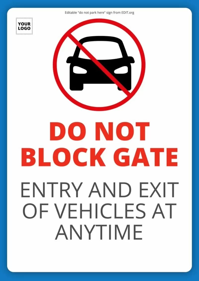Printable No Parking Sign Templates Printable No Parking Sign Templates