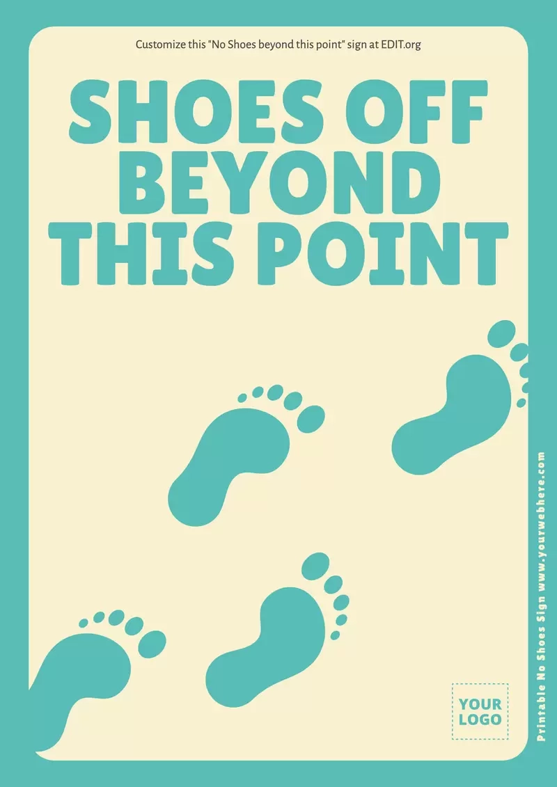 Printable Remove Shoes Sign Printable Remove Shoes Sign