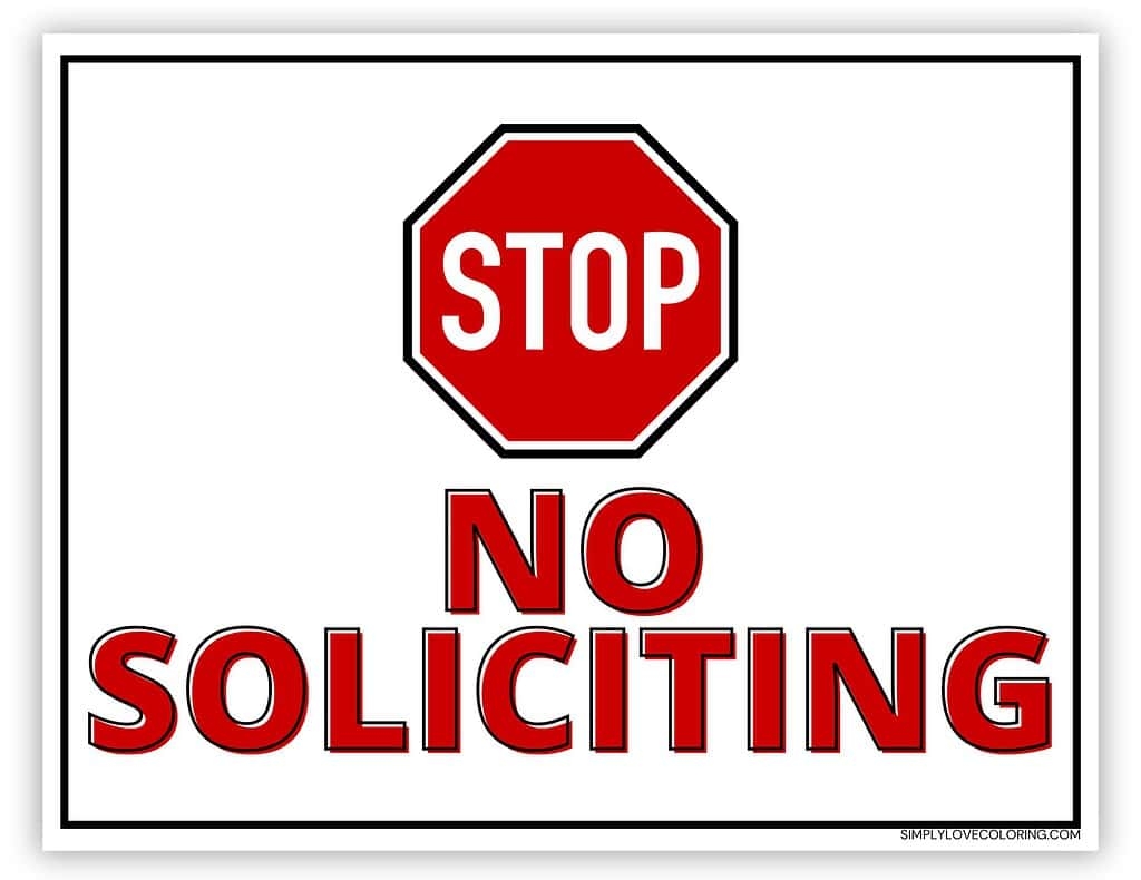 No Soliciting Sign Printable Free No Soliciting Sign Printable Free