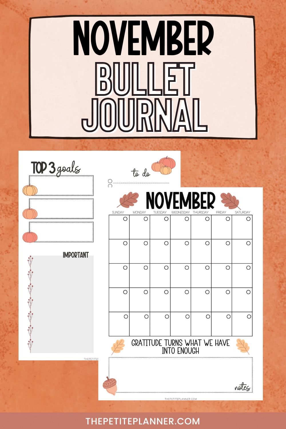 Printable November Bullet Journal Setup Free Planner Pages Printable November Bullet Journal Setup Free Planner Pages