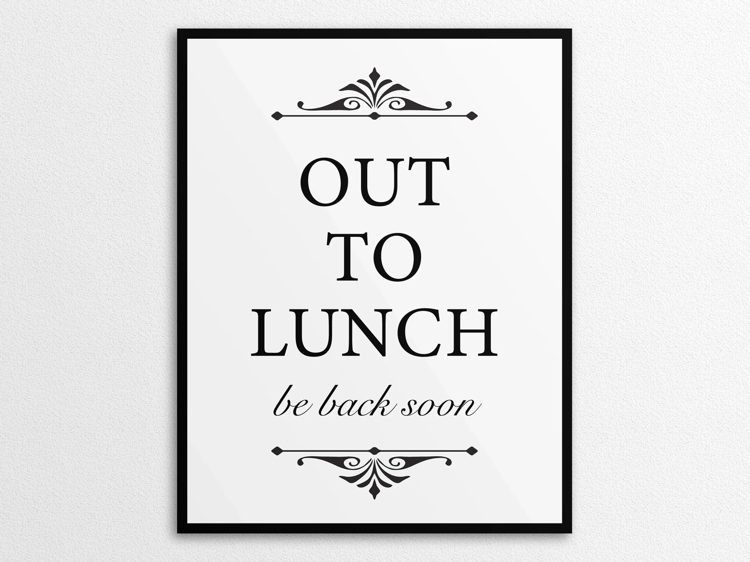Printable Out To Lunch Sign In US Letter And A4 Sizes Instant Printable Out To Lunch Sign In US Letter And A4 Sizes Instant