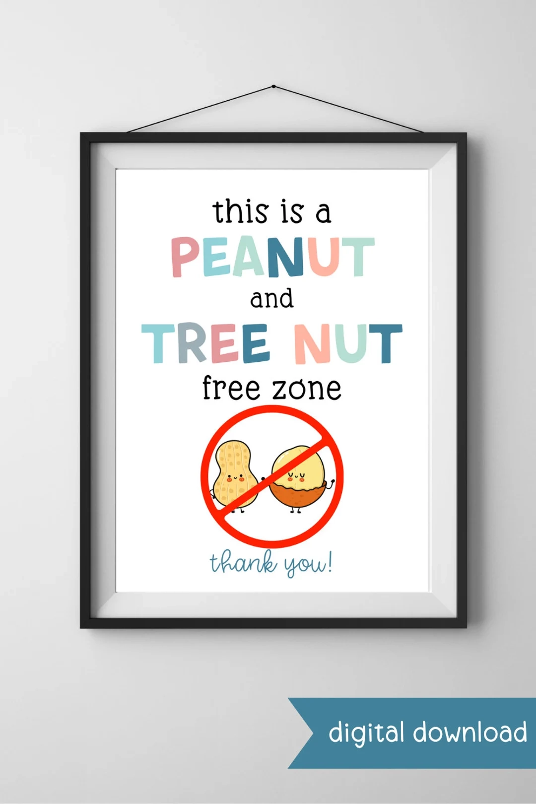 Printable Nut Free Sign Printable Nut Free Sign