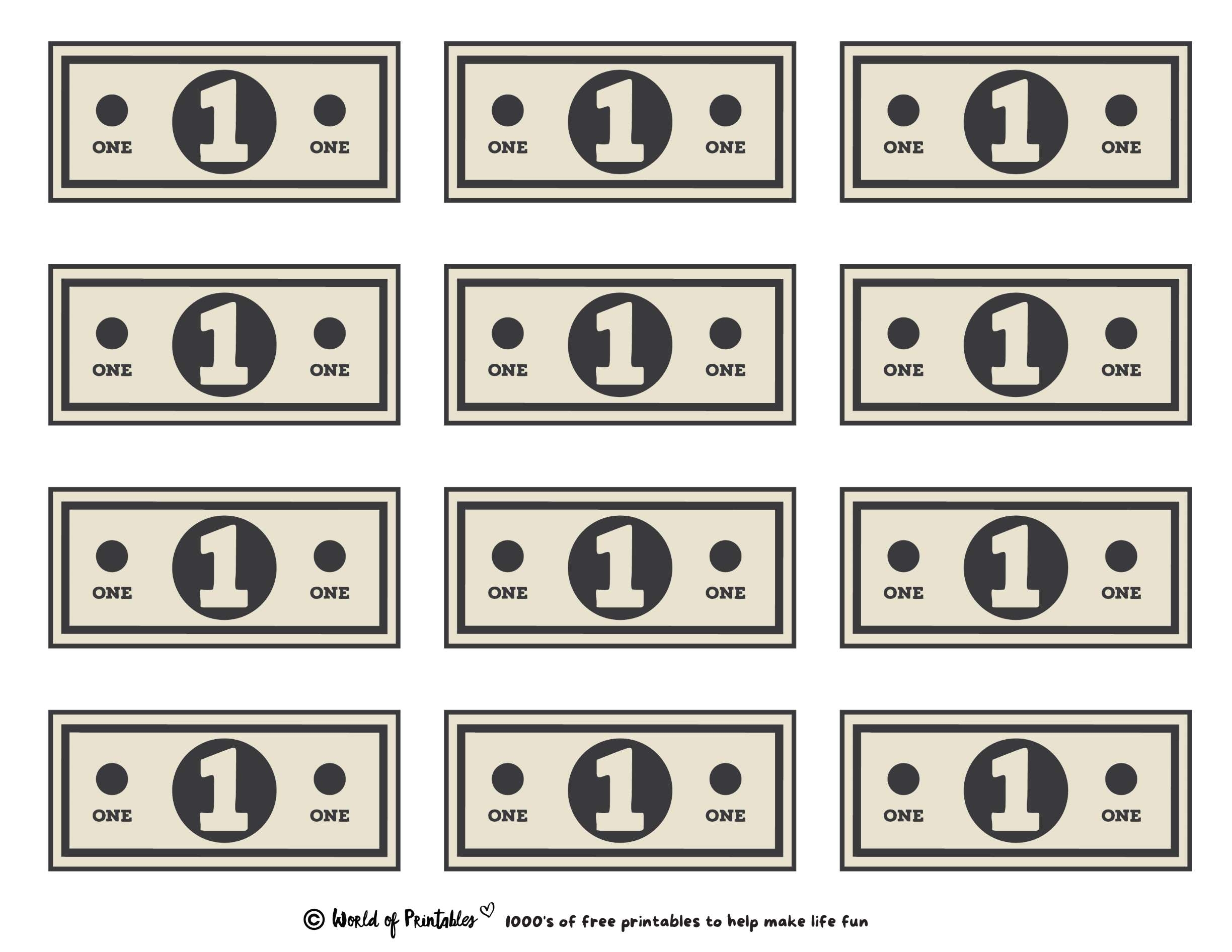 Printable Play Money Play amp amp Learn World Of Printables 
