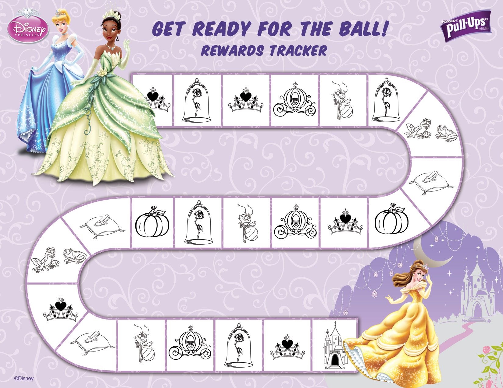 Printable Princess Reward Chart Sticker Chart Princess Reward Printable Princess Reward Chart Sticker Chart Princess Reward