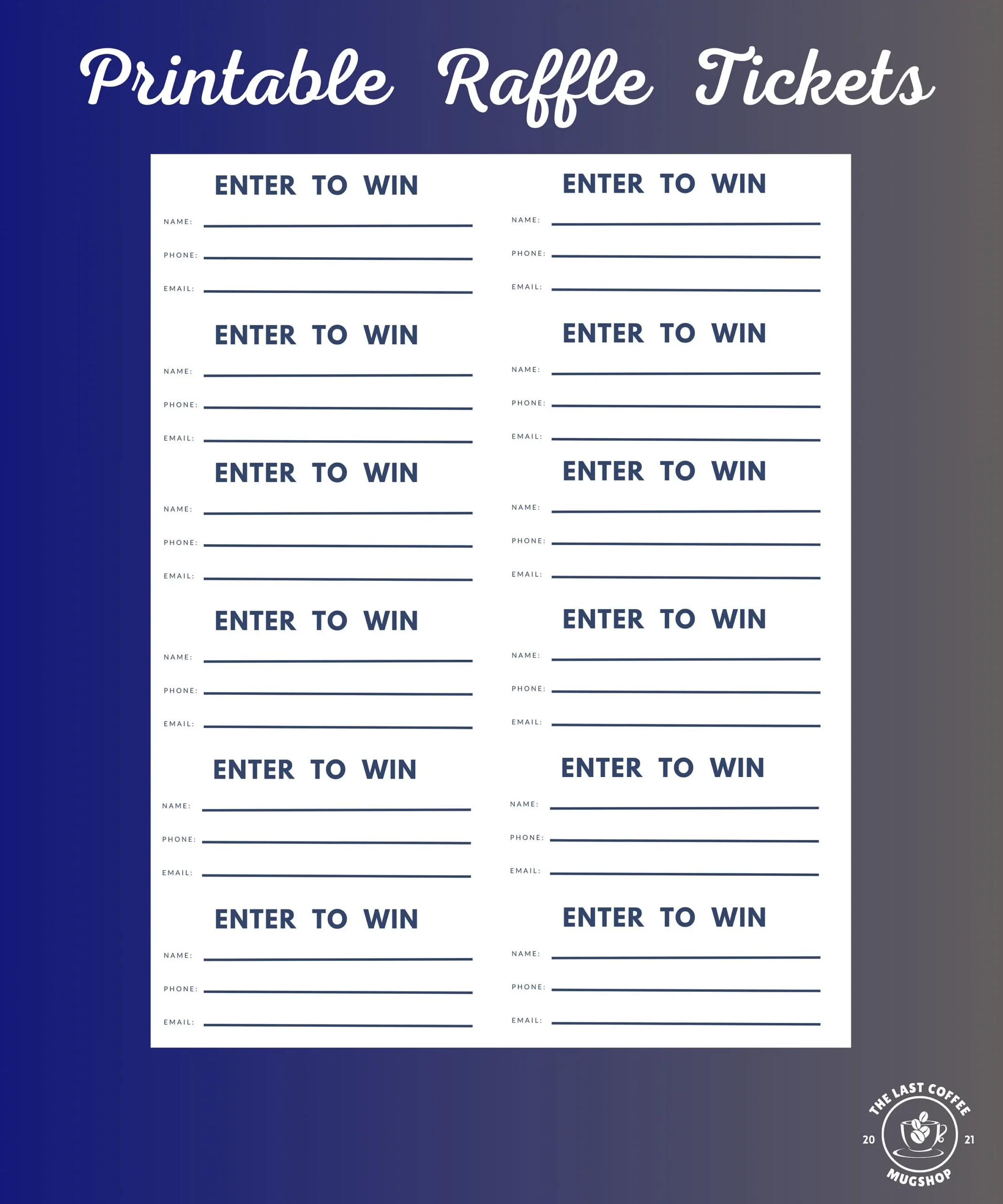Sign Up To Win Template Printable