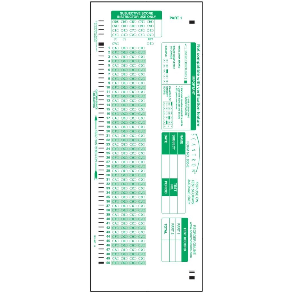 Cogat Scantron Sheet Printable Cogat Scantron Sheet Printable