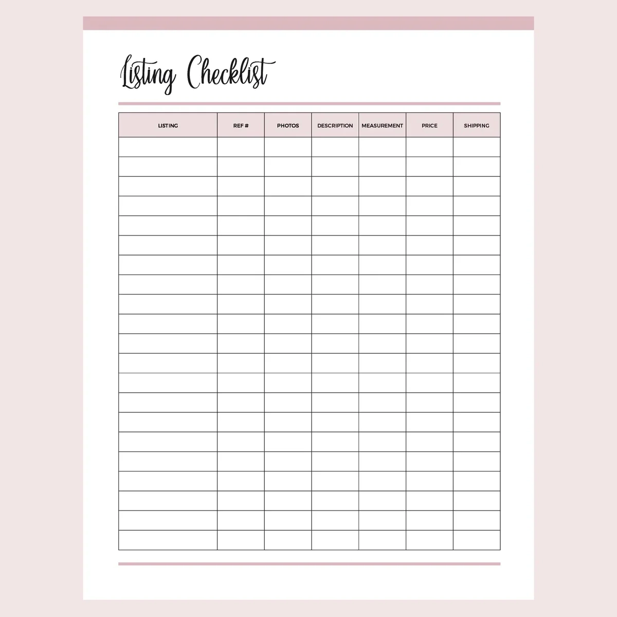 Printable Sellers Checklist For Listing Products Instant Download PDF A4 And US Letter Plan Print Land Printable Sellers Checklist For Listing Products Instant Download PDF A4 And US Letter Plan Print Land