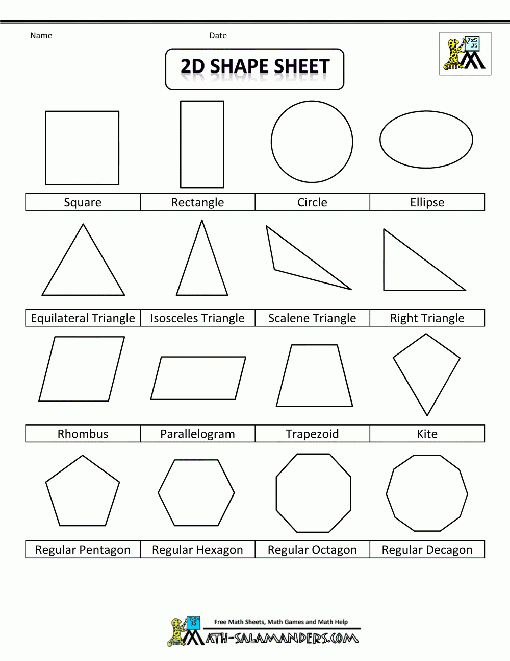Printable Shapes 2D And 3D Printable Shapes 2D And 3D