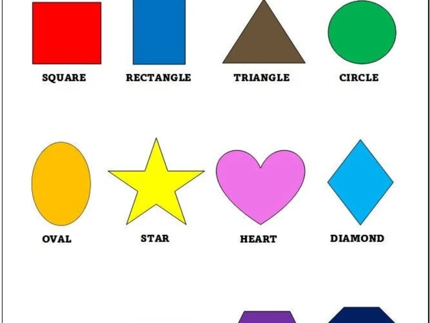 Printable Shapes Chart Home School Learning PDF File Etsy