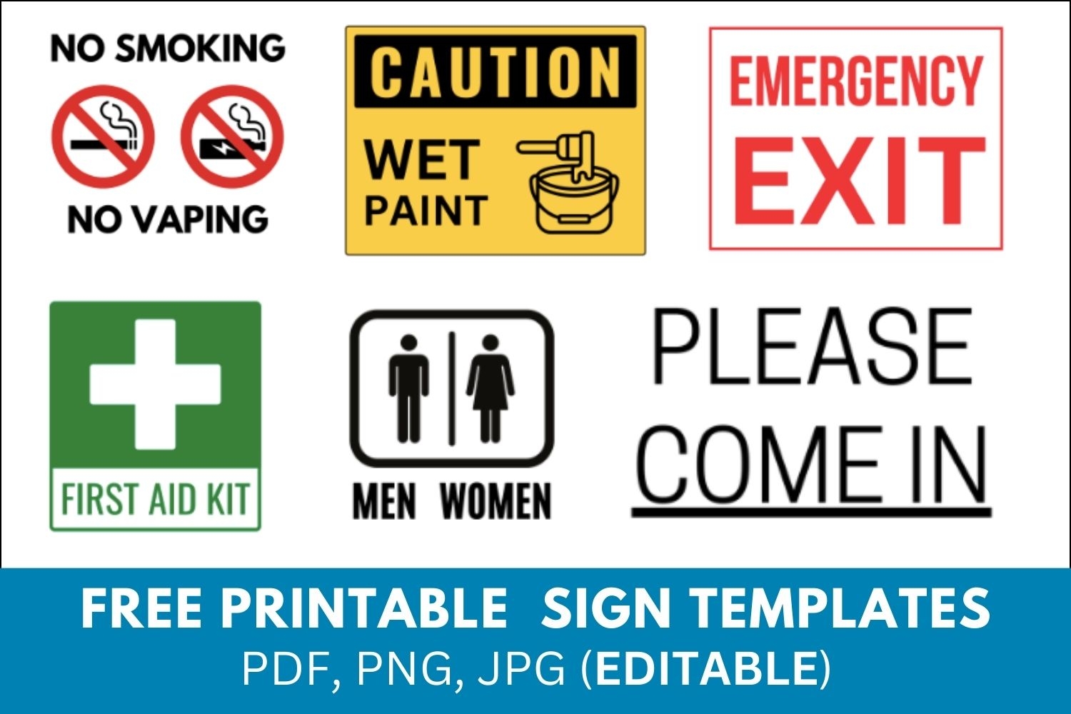 Printable Sign Templates Free PDF Downloads Worksheets Library
