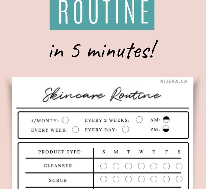 Printable Skincare Routine Nijeva