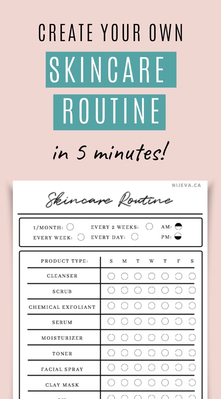 Printable Skincare Routine Nijeva Printable Skincare Routine Nijeva