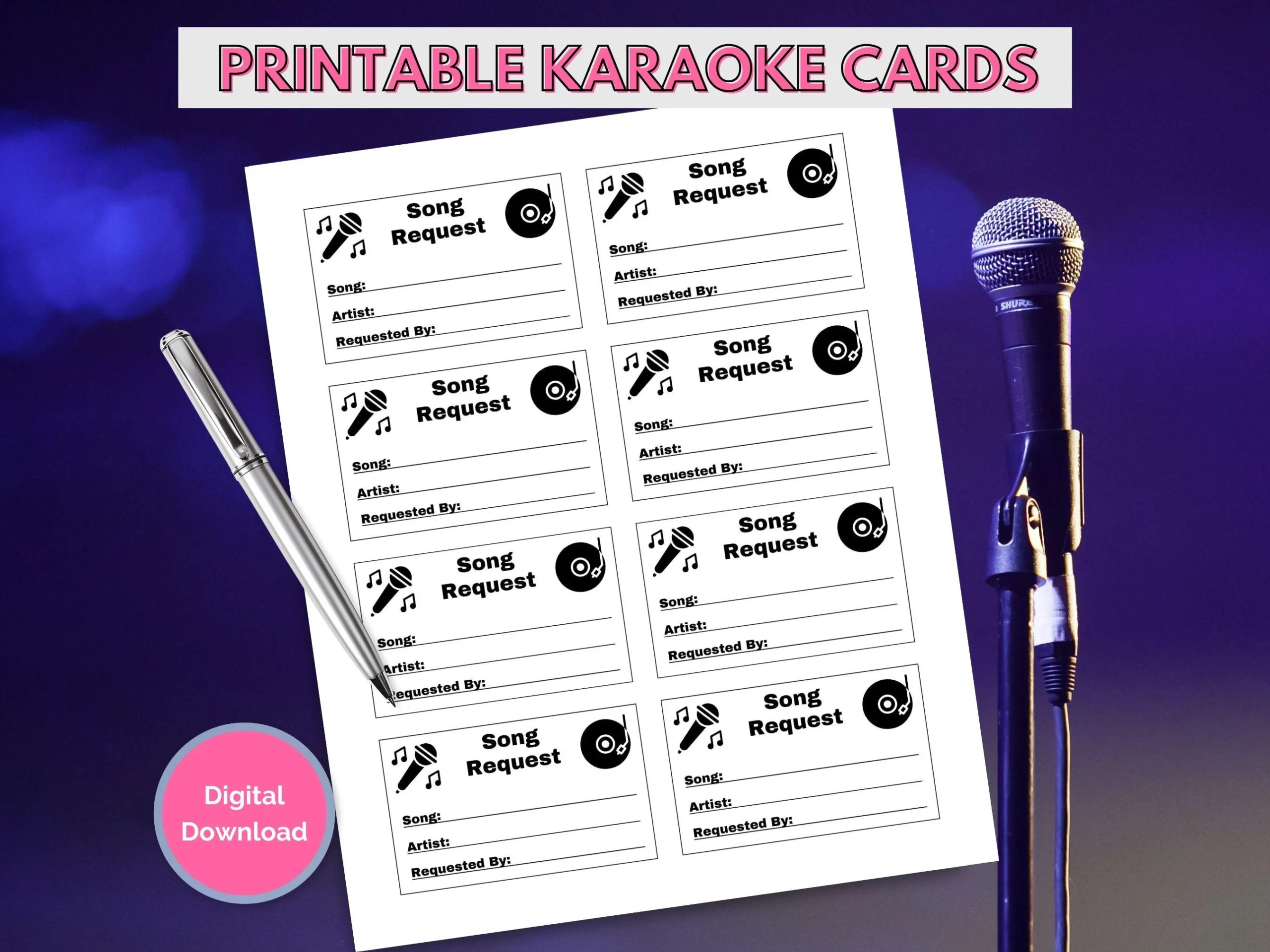 Printable Karaoke Song List Printable Karaoke Song List