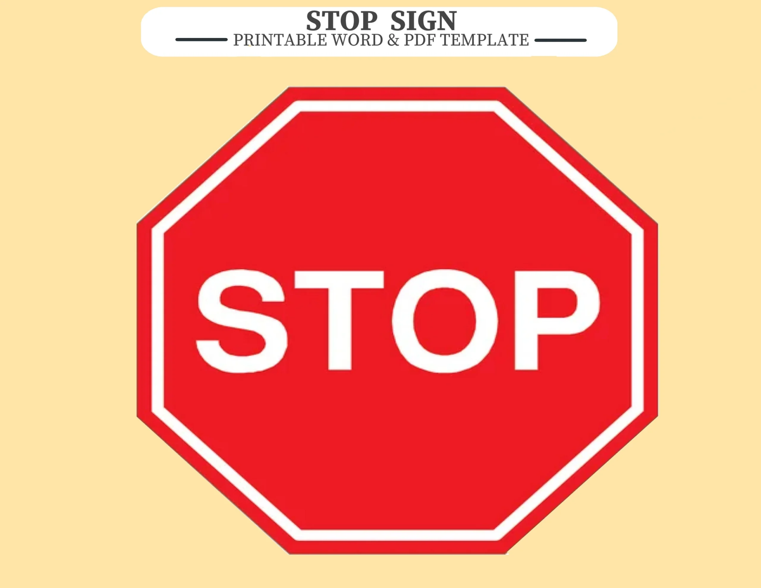 Stop Sign Printable Sign Stop Sign Printable Sign