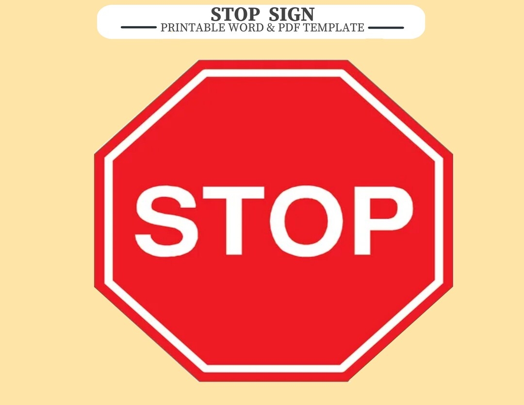 Template Stop Sign Printable