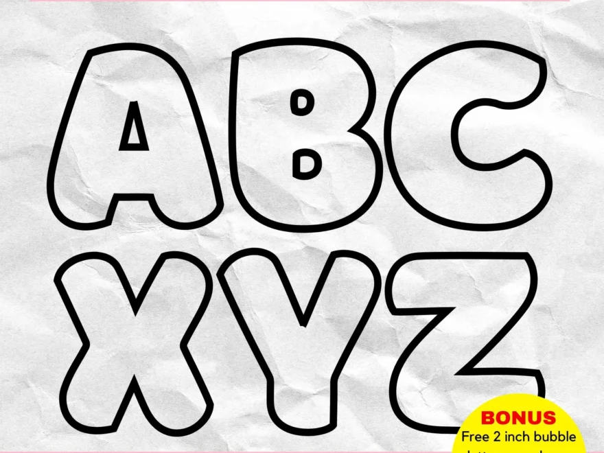 Printable Uppercase Letters Etsy