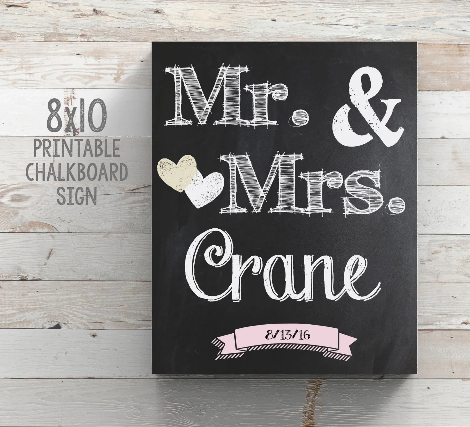 Mr & Mrs Printable Sign Mr & Mrs Printable Sign