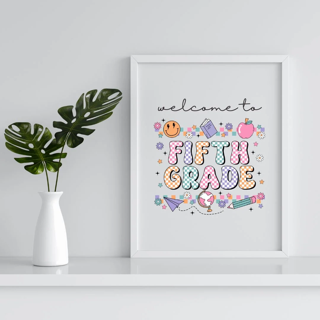 Welcome To 5th Grade Sign Printable Welcome To 5th Grade Sign Printable