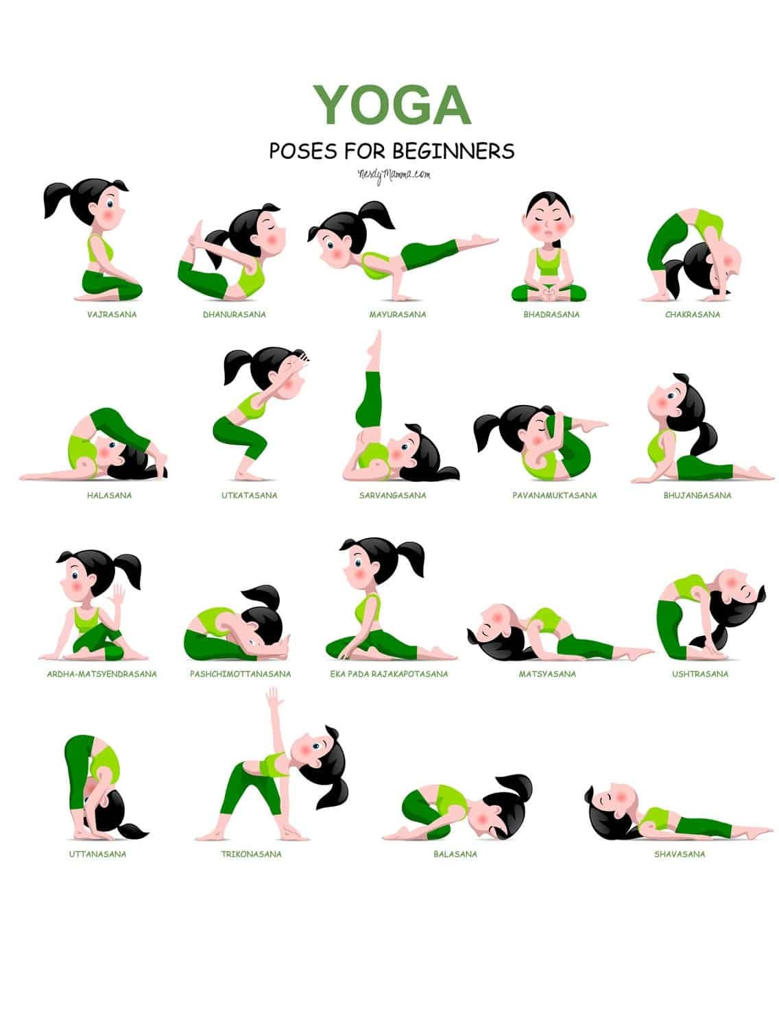Printable Yoga Poses Free