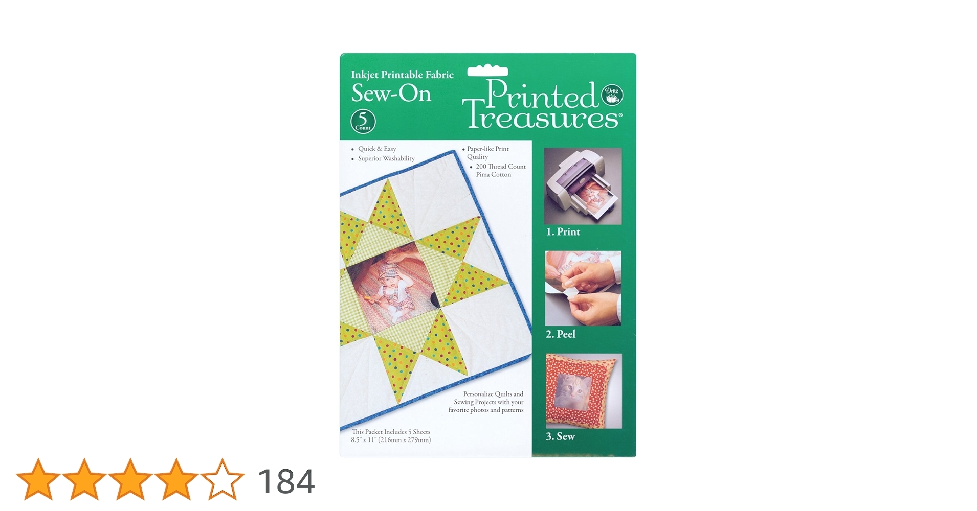 Dritz Inkjet Printable Fabric Sheets Dritz Inkjet Printable Fabric Sheets