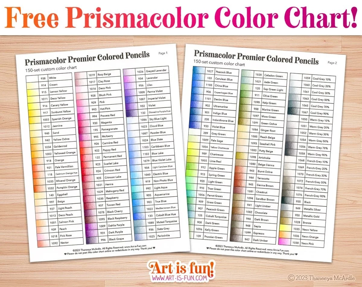 Prismacolor Colored Pencils Blank Color Chart For Set Of 150 Prismacolor Colored Pencils Blank Color Chart For Set Of 150